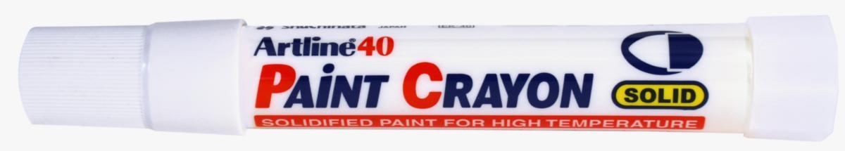 Merkepenn Artline Paint Crayon EK-40 - Merkekritt Artline EK 40 paint crayon hvit