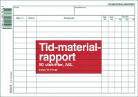 Blankett Tid- og materialrapport Esselte A5L