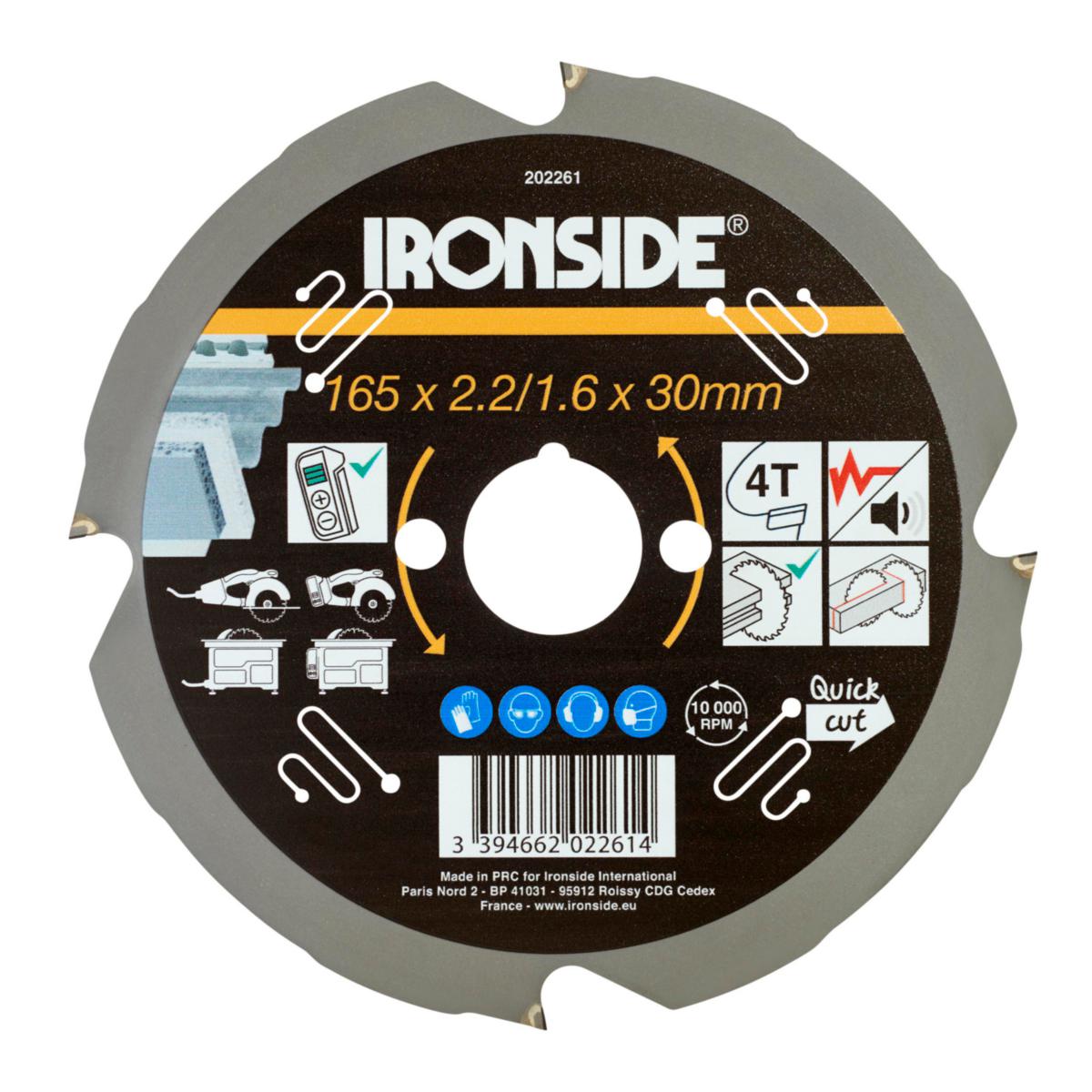 Sirkelsagblad Ironside Fibersement - Sirkelsagblad fibersement Ironside Ø165X20/16mm 202261