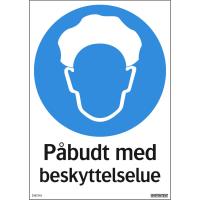 Skilt Systemtext "Påbudt med beskyttelselue"