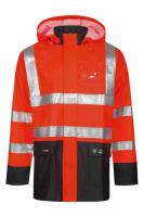 Regnjakke Lyngsøe LR901597 HiVis kl.3 Rød/Marine