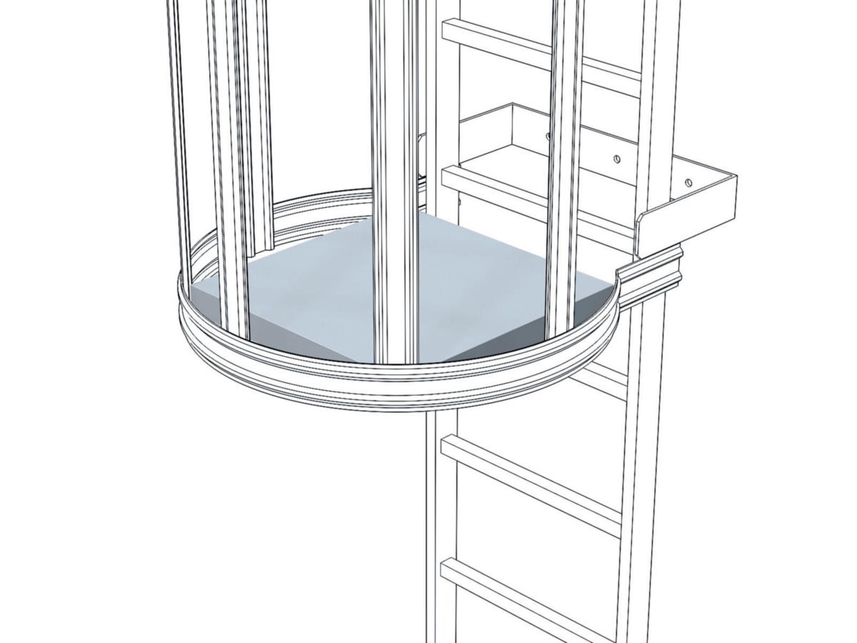 Plattform hengslet Zarges - Stillas hvileplattf. hengslet Zarges tilbeh. veggstige 43255