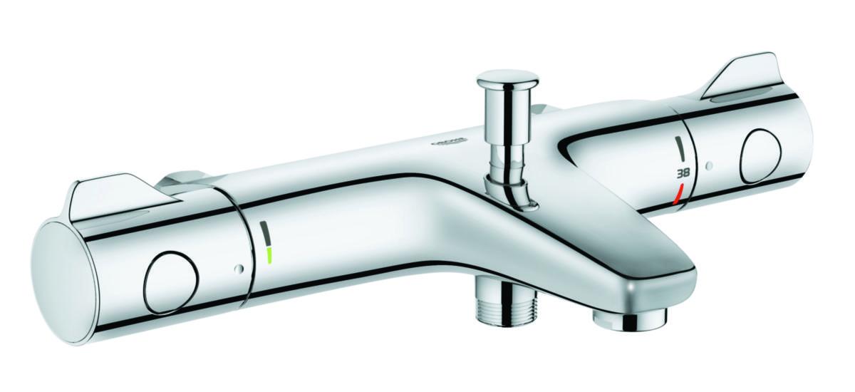 Badekarstermostat Grohtherm 800 uten s-kuplinger - Grohe Grohtherm 800 badebatt. termostat. uten kupl.