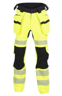 Håndverksbukse BS Lillehammer 2.0 HiVis kl.2 sv/gul str KB50