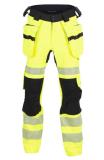 Håndverksbukse BS Lillehammer 2.0 HiVis kl.2 sva/gul str C60