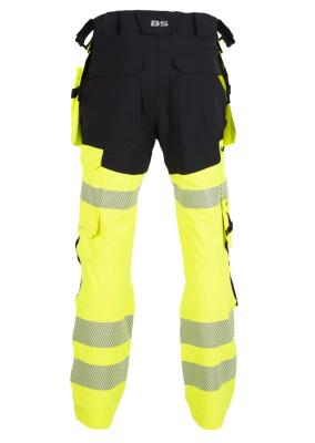 Håndverksbukse BS Lillehammer 2.0 HiVis kl.2 sva/gul str C60