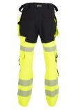 Håndverksbukse BS Lillehammer 2.0 HiVis kl.2 sv/gul str KB50