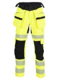 Håndverksbukse BS Lillehammer W HiVis kl.2 svart/gul C40