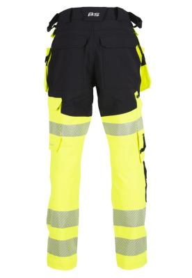 Håndverksbukse BS Lillehammer W HiVis kl.2 svart/gul C46