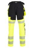 Håndverksbukse BS Lillehammer W HiVis kl.2 svart/gul C42