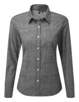 Skjorte dame Premier Slub Chambray