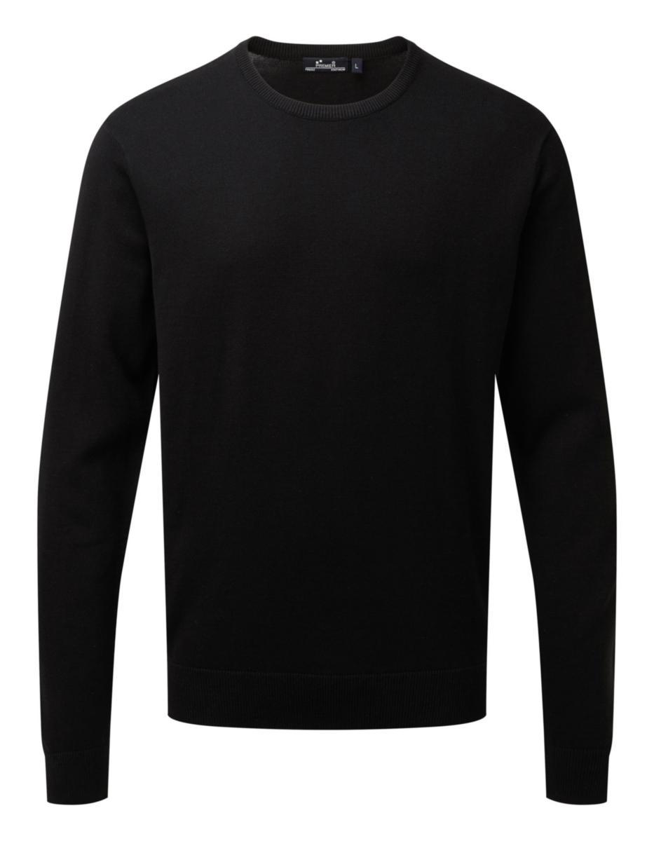 Genser strikket Premier Crew Neck - Genser strikket Premier Crew Neck svart str L