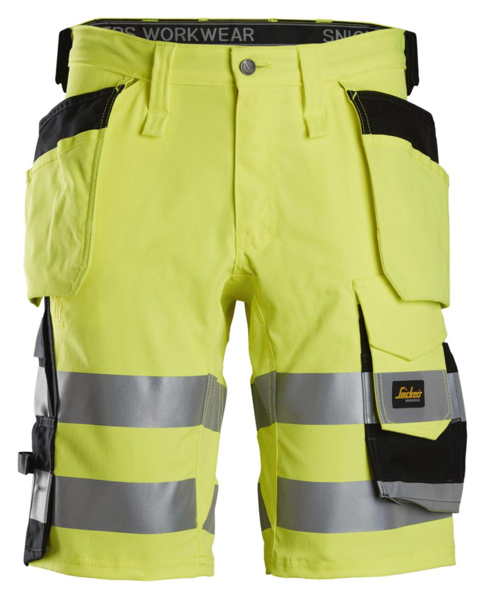 Håndverksshorts Snickers® 6135 HiVis kl.1 - Håndverksshorts Snickers 6135 HiVis kl.1 gul/svart str C44