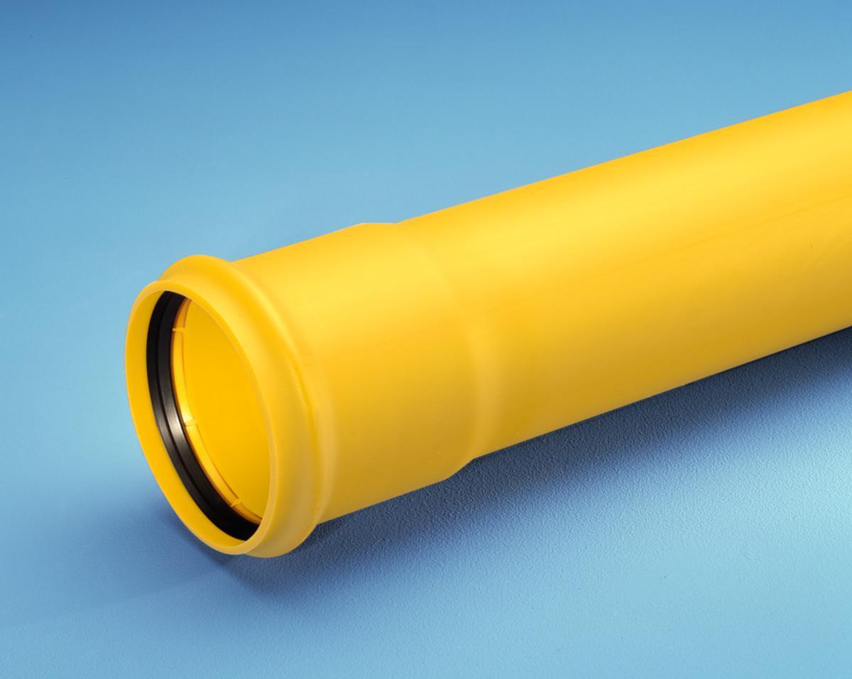 Kabelrør Wavin glatt PP SN8 - PP 110 glatt kabelrør gul