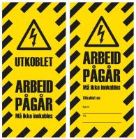 Varselskilt "Arbeid pågår" Sort/Gul