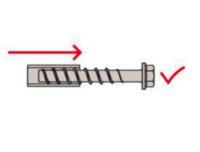 Testhylse for Betongskrue fischer