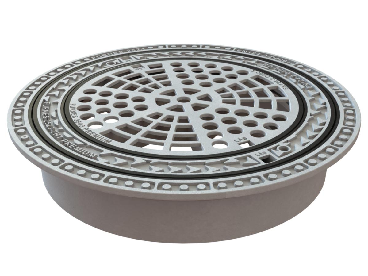 Flytende ramme 2542, m/lokk eller rist Furnes - Furnes 1000 flytende ramme. m/ 1000/800 PREMIUM rist