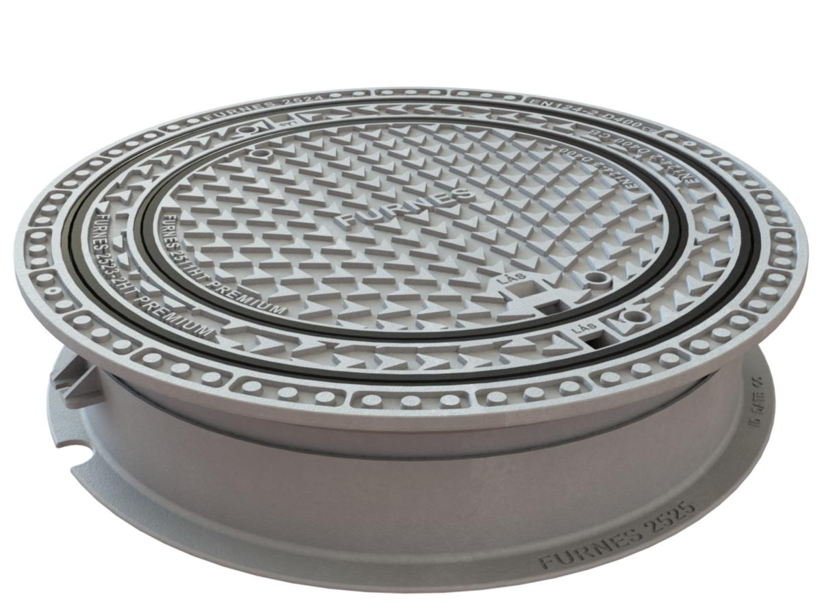 Teleskopisk ramme 2524 m/lokk, Furnes - Furnes 1000 teleskopisk ramme. 1000/800 PREMIUM lokk, 1 sph.