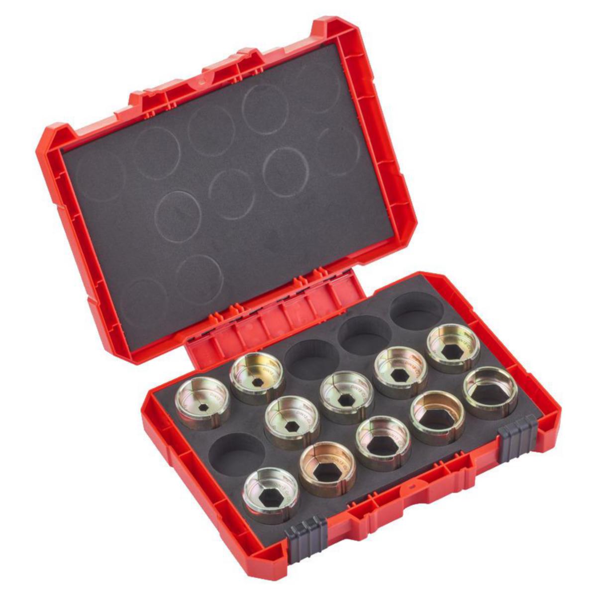 Pressbakkesett Milwaukee DIN13 Cu - Pressbakkesett DIN13 CU Milwaukee 16-300mm 11 deler