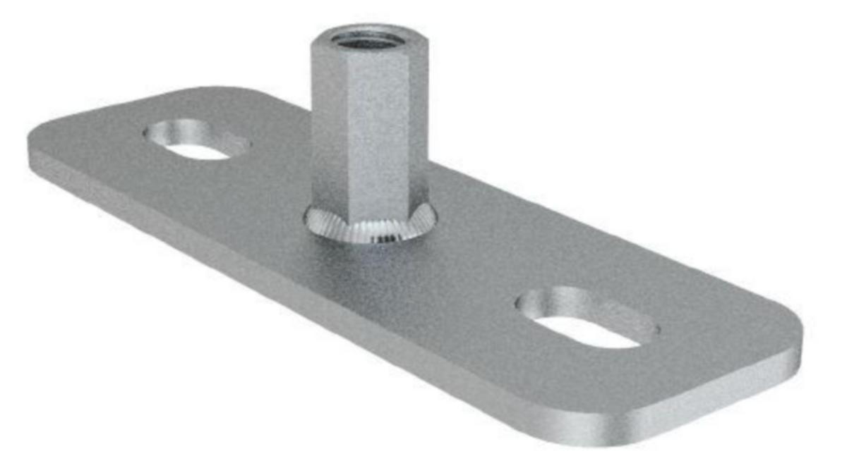 Grunnplate syrefast fischer - Grunnplate M8/M10 GPSR A4 syrefast 120x40x4mm fischer