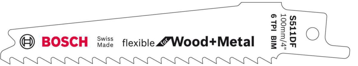 Bajonettsagblad Bosch S 511 DF - Bajonettsagblad S 511 DF Bosch Flexible Wood Metal 5pk