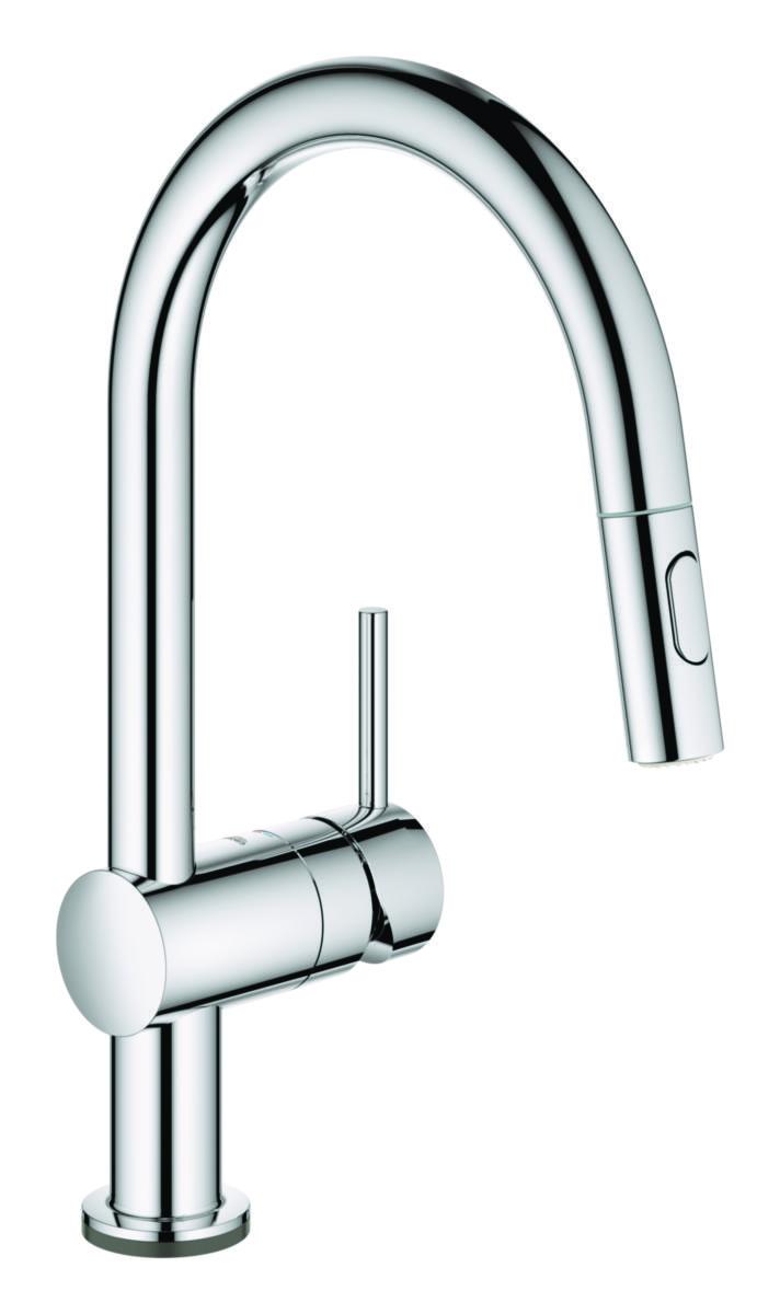 Kjøkkenbatteri Minta Touch med C-tut. - Grohe Minta Touch kjøkkenbatt. C-tut dual spray 223mm