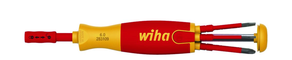 Bitsskrutrekker Wiha LiftUp 38612 - Bitsskrutrekker LiftUp 2831 Wiha SL. PH 1000V 6 bits 38612