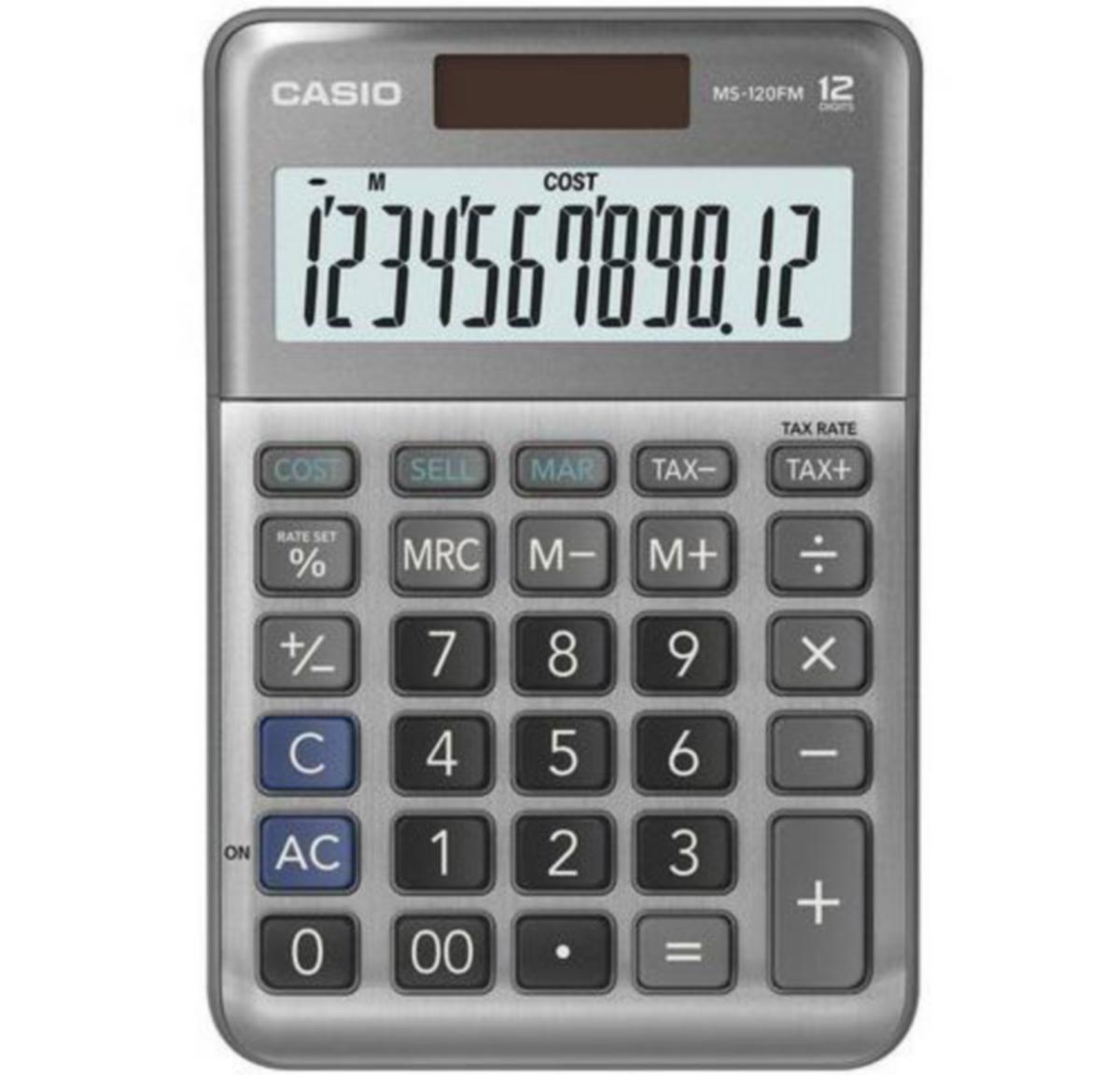 Bordregner MS-120FM Casio Mini - Bordregner MS-120FM Casio Mini sølv