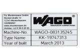 Selvklebende merkeskilt for WAGO SmartPrinter