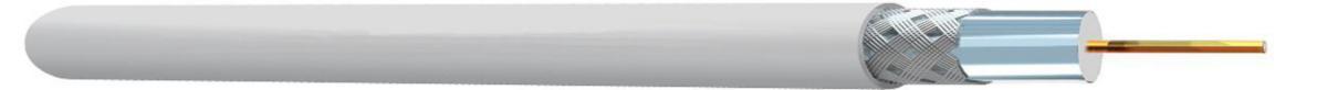 Koaksialkabel NEK KTV 0,5/2,2 CV - MINI KTV CV 0.5/2.2 HVIT S100
