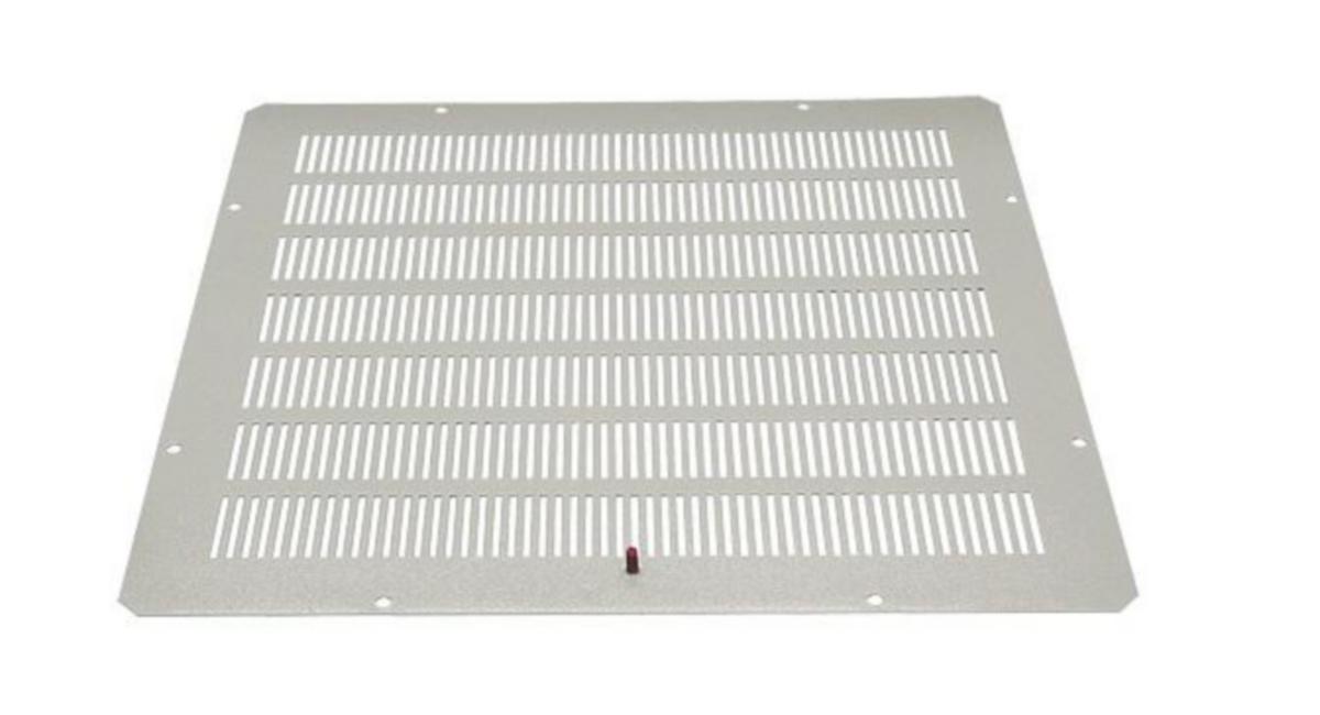 Blindplate Molex Knutsen for SZB m/perforering - Blindpl.380x380mm grå m/perf.