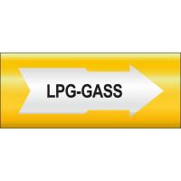 Rørmerking Systemtext "LPG-gass" Pil