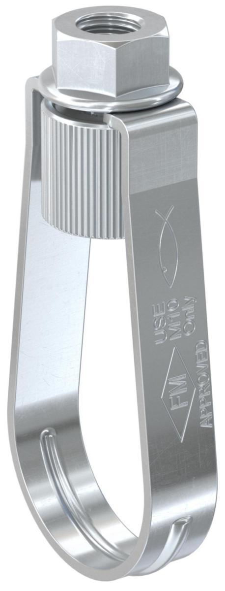 Sprinklerklammer FRLH, sendzimirforsinket, Fischer Norge - 33,7 mm FRLH Sprinklerklammer M8 Sendzimirforsinket