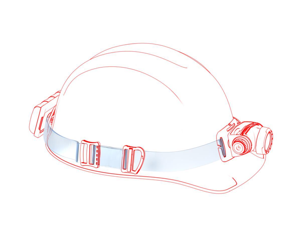 Silikonbånd Ledlenser f/hjelm - Silikonbånd f/hjelm Ledlenser