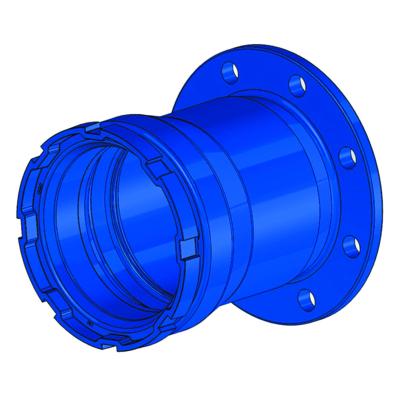 DN 400 flensemuffe m/skruskjøt L=160 epoxy komplett PN10