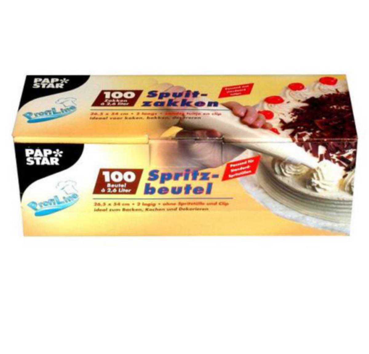 Sprøytepose Papstar - Sprøytepose 54x26.5cm Papstar 2.6L transp (100)