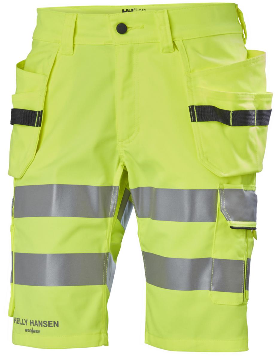 Håndverksshorts HH Alna 2.0 HiVis kl.1 - Håndverksshorts HH Alna 2.0 HiVis kl.1 gul/koksgrå str C52