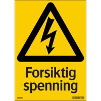 Skilt Systemtext "Forsiktig spenning"