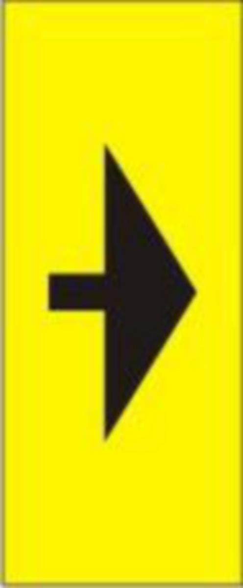 Merkesystem Hammarprodukter Stolpetall H-25 Gul - Skilt H25 pil (pk.a 50)