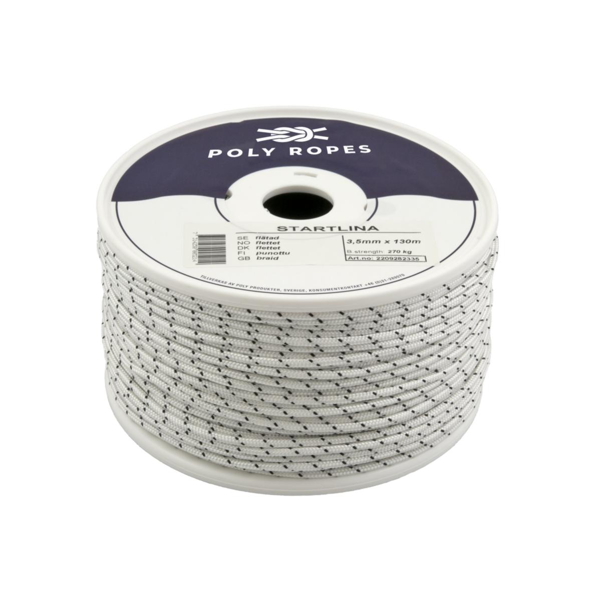 Startline - Startline poly rundflettet Polyprodukter 3.5mmx130m hvit