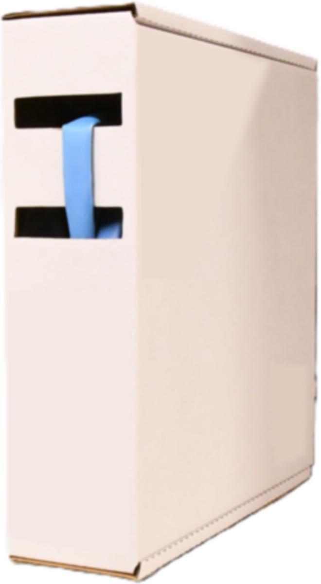 Krympeslange Melbye Tynnvegget, uten lim, blå, i spoleboks - Krympesl.blå 6.0-2.0 mm/sb 7 CPX300 1 boks=7m