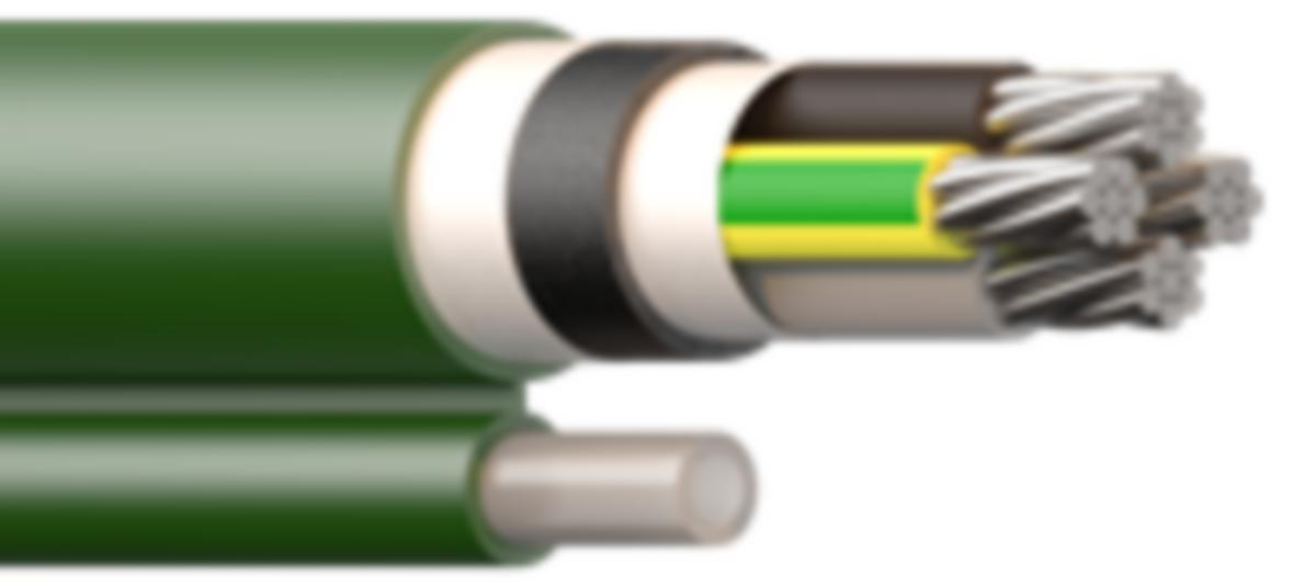 TFXP Draka JetNet 1 kV jordkabel og fiberrør m/Alu. ledere - TFXP-JetNet 1kV 4X50 mm2 AFV