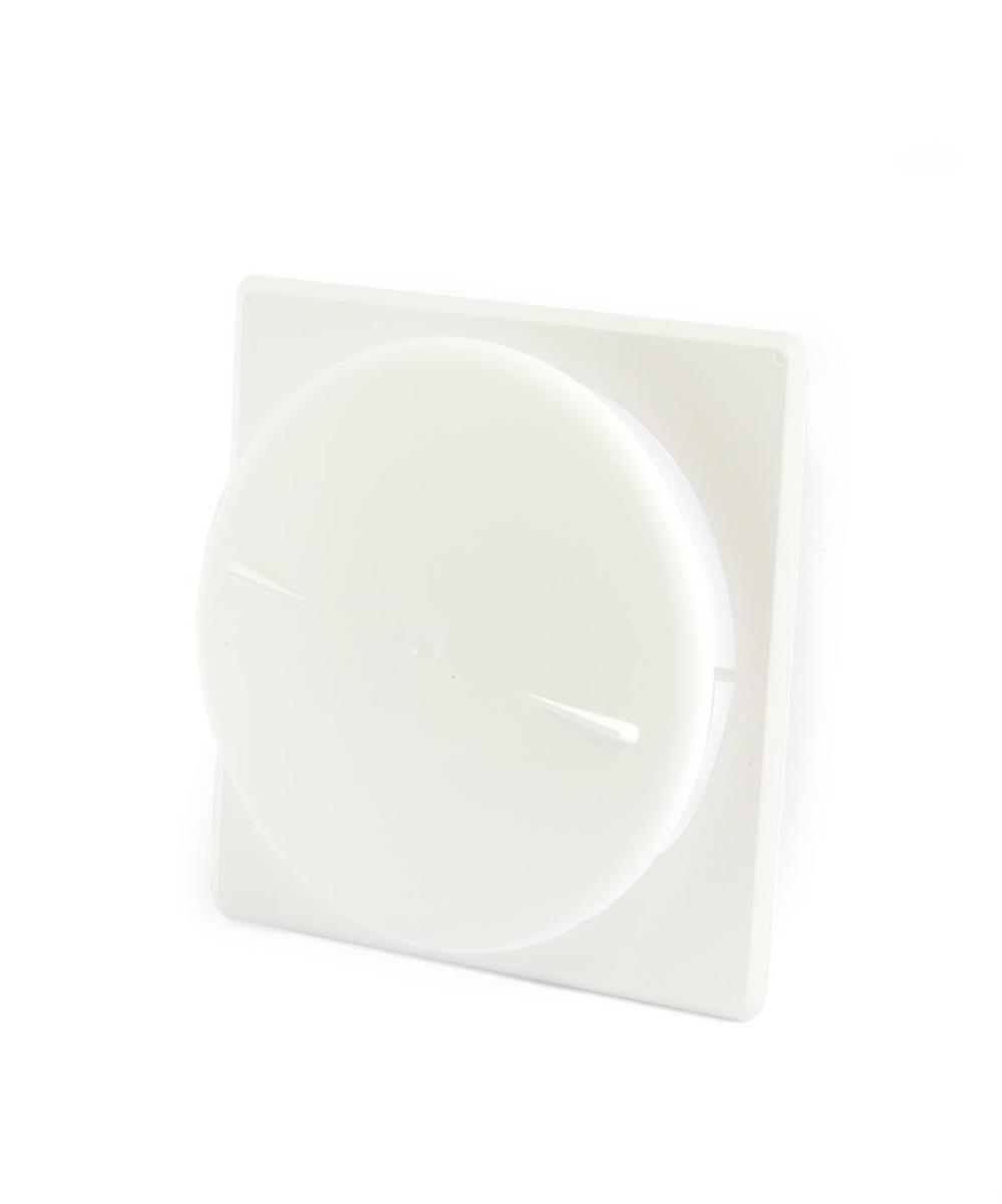 Plateventil 285 - Tallerkenventil 285 Habo 125mm hvit firkant ramme