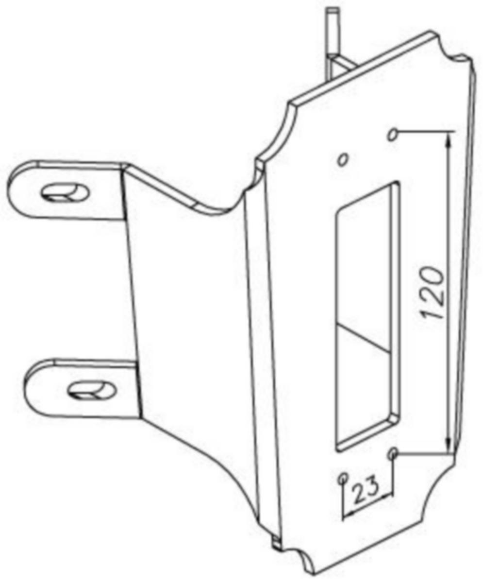 Hjørnebeslag Norlys lamper150 - Hjørnebesl.150 for 259/2591 hv