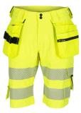 Håndverksshorts BS Lillehammer HiVis kl.1 gul/sva str C62