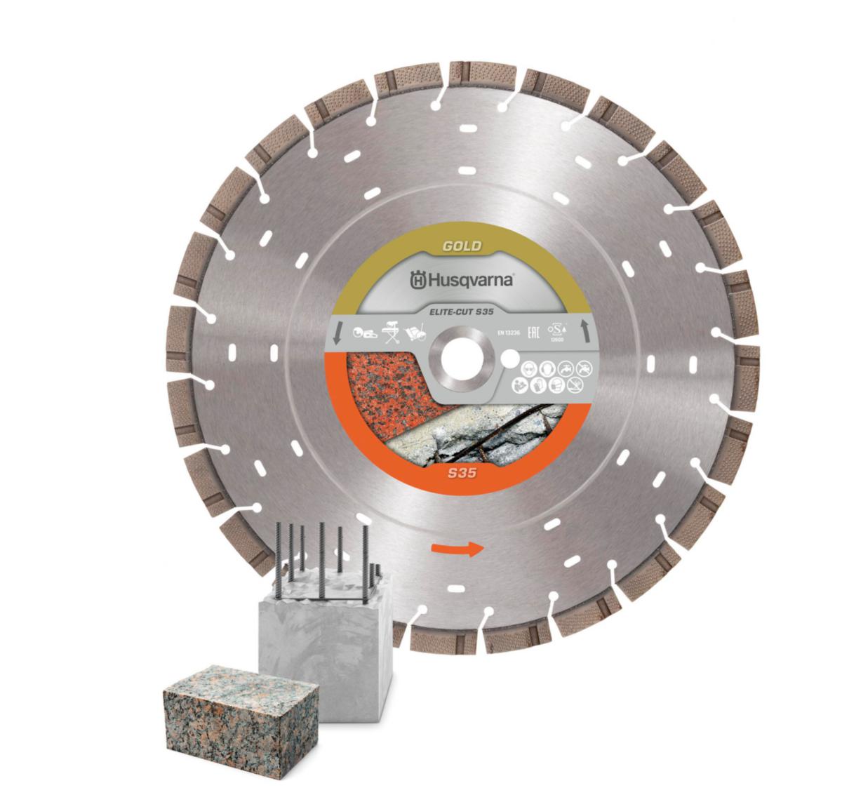 Diamantsagblad Husqvarna S35 Elite-Cut - Diamantsagblad S35 Elite-Cut Husqvarna Ø400x3.8x25.4/20mm