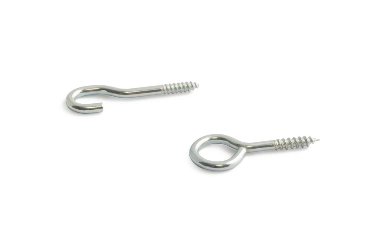 Krok & øye 807 - Gardinkrok og øyeskrue 807 Habo f/gardinspiral stål SB