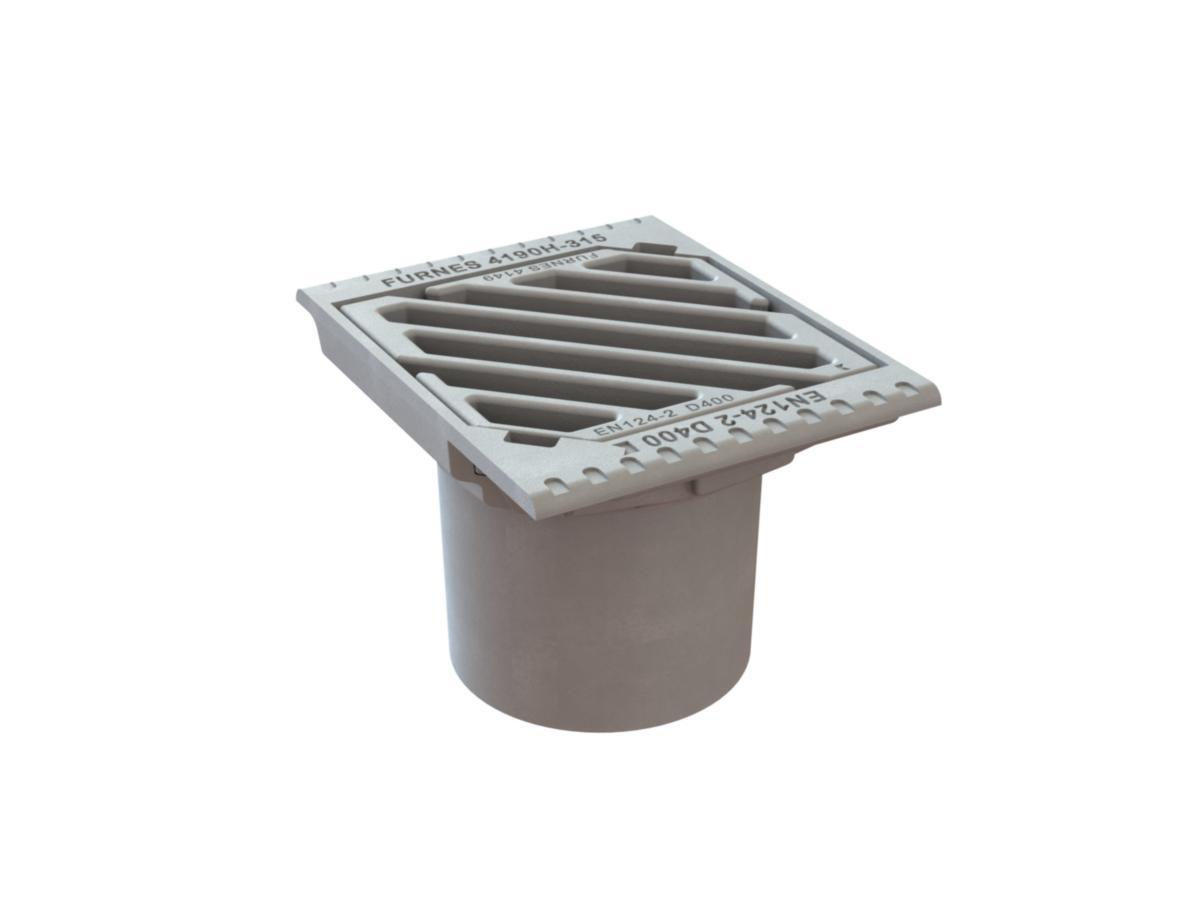 Flytende rennestensramme 4190 m/regular rister, Furnes - Furnes 315 fl. rennestensramme 4190H-315/4149 Regular rist