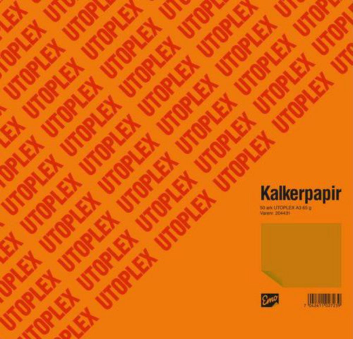 Kalkepapir Utoplex - Kalkerpapir A3 65g 50 blad Utoplex