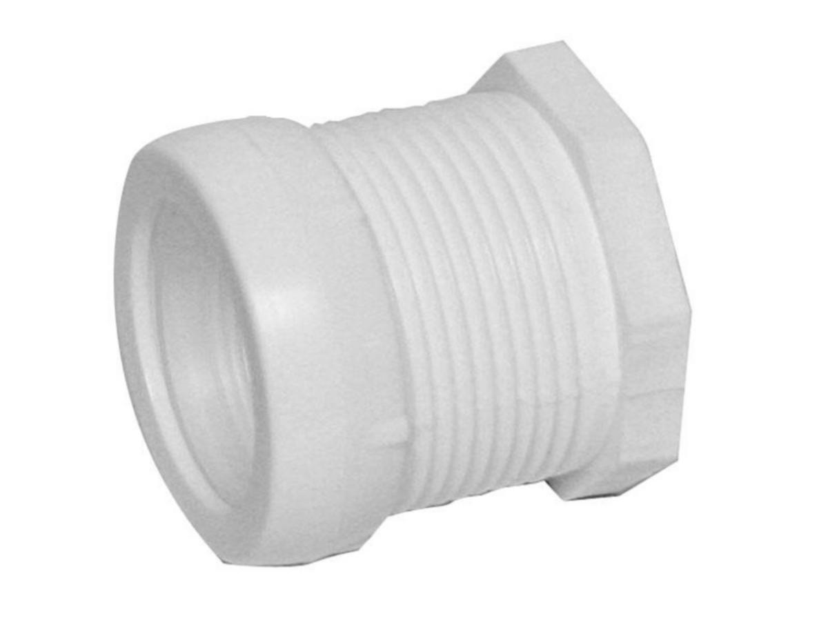 Kobling rett hvit, Faluplast - 1" x 32 mm innv. union hvit 75400